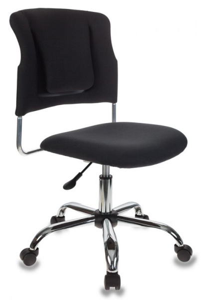 Кресло CH-322SXN черный 26-28 крестов. металл хром (Черный)