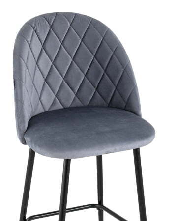 Стул барный Марсель велюр серый (Стул барный Марсель серый)