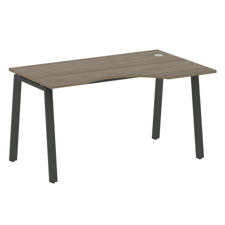 Стол криволинейный правый Metal System Style БА.СА-2 Пр 1400x900x750 (Вяз/Антрацит металл)