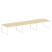 Переговорный стол 3 столешницы Metal System Style БО.ПРГ-3.4 4800x1235x750 (Дуб Наварра/Серый металл)