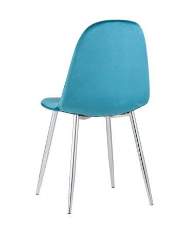 Стул Валенсия велюр темно-бирюзовый хромированные ножки (Стул Валенсия темно-бирюзовый)
