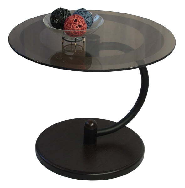 Стол журнальный Дуэт-13Н Д-13Н 600x600x500 (Венге/тонированное стекло)