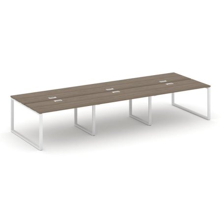Рабочая станция 2-х сторонняя SN-6O.DRS-083 (4140х1632х750) (Вяз Благородный/Металл Белый)