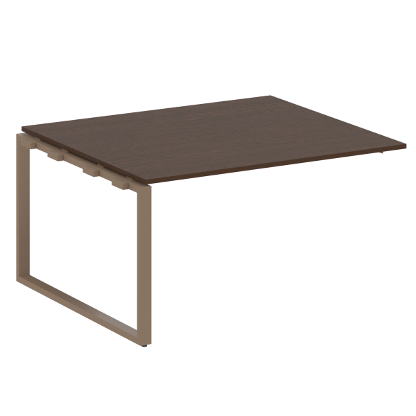 Проходной наборный элемент переговорного стола Metal System Style БО.ППРГ-3 1400x1235x750 (Венге Цаво/Мокко металл)
