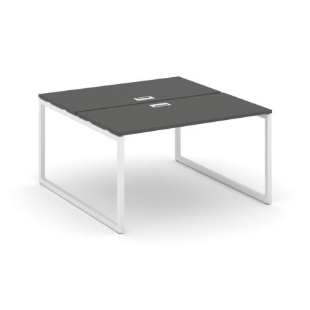 Рабочая станция 2-х сторонняя SN-4O.DRS-001 (980х1232х750) (Антрацит/Металл Белый)