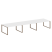 Переговорный стол 3 столешницы Metal System Style БО.ПРГ-3.4 4800x1235x750 (Дуб Наварра/Серый металл)