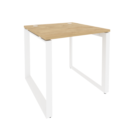 Стол рабочий на О-образном м/к Onix O.MO-SP-0.8 780x800x750 (Тиквуд Светлый/Белый Металл)