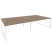 Рабочая станция на О-образном м/к Onix O.MO-D.RS-4.4.8 3160x1635x750 (Тиквуд Темный/Белый Металл)