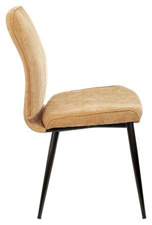 Стул для кухни KF-3 горчичный Velvet 73 металл черный на ножках (KF-3/VELV73) (Горчичный)