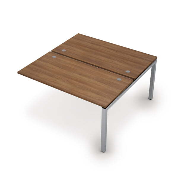 6МБК.5279 Бенч-система на 2 рабочих места, конечный модуль (1400x1435x750) (Шамони темный/Алюминий матовый)