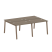Рабочая станция на 4 рабочих места на А-образном м/к Metal System Style БА.СМ-4.1 2000x1475x750 (Дуб наварра/Серый металл)