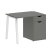 Стол письменный VR.SP-3-98.1.A 980x720x750 (Серый/Белый Металл)