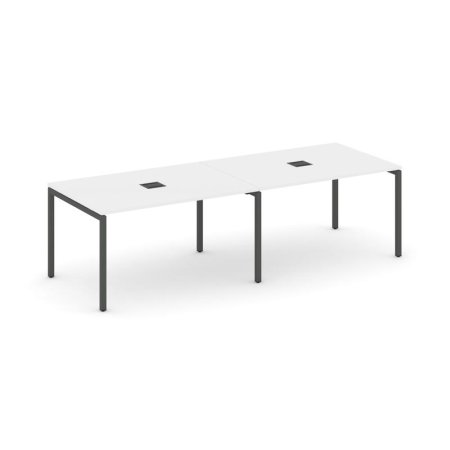 Стол переговорный SN-4P.SPRG-013 (2760х980х750) (Белый/Металл Антрацит)