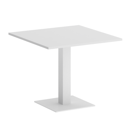 Стол квадратный VR.SP-5-90.2 900x900x750 (Белый Бриллиант/Белый Металл)
