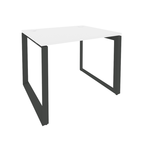 Стол рабочий на О-образном м/к Onix O.MO-SP-1.8 980x800x750 (Белый Бриллиант/Черный металл)