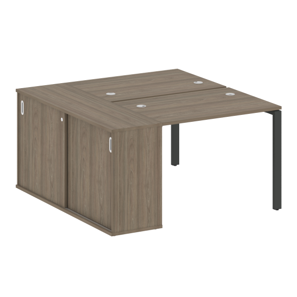 Рабочая станция с опорным шкафом-купе Metal System Style БП.РС-СШК-1.1 1410x1475x750 (Вяз/Антрацит металл)