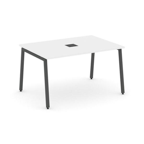 Стол переговорный SN-4A.SPRG-001 (980х980х750) (Белый/Металл Антрацит)