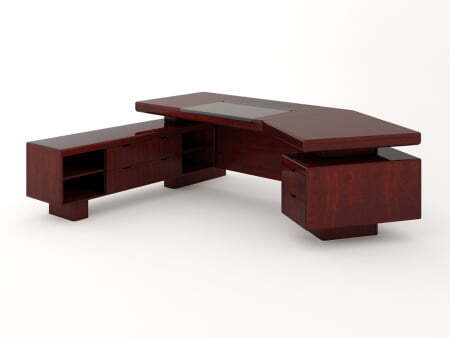 Стол руководителя Mux R206L 2600x2040x760 (Палисандр)