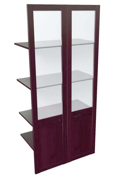 Наполнение двустворчатого шкафа со стеклом Sorbonne 22551 850x420x1880 (Палисандр)