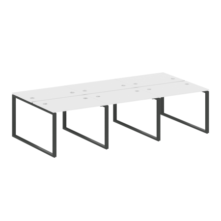 Рабочая станция Metal System Style БО.СМ-6.1 3000x1475x750 (Белый/Антрацит металл)