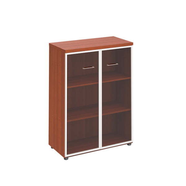 Шкаф средний двери прозрачное стекло в рамке Патриот ПТ 769 900x460x1200 (Миланский орех)