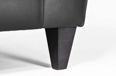 VOLTA Диван 2-местный (ЧЕРНЫЙ/КОЖА)