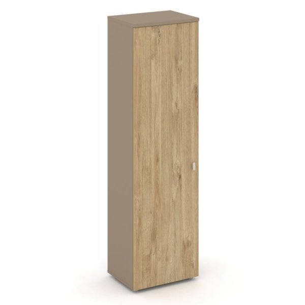 Гардероб узкий (левое исполнение) ES.GB-1 (L) (560х420х1977) (Латте/Тиквуд Светлый)