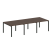 Переговорный стол 3 столешницы Metal System Style БП.ПРГ-3.1 3000x1235x750 (Дуб Наварра/Серый металл)