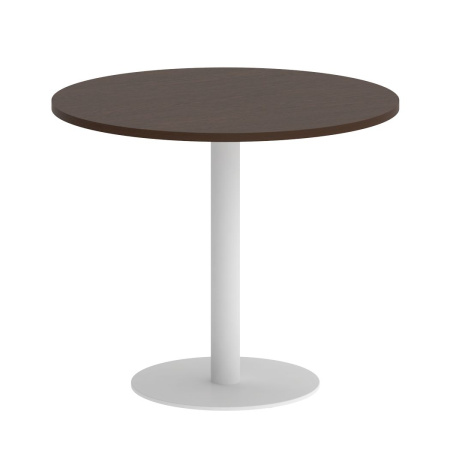 Стол круглый VR.SP-5-90.1 900x900x750 (Венге Цаво/Белый Металл)