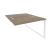 Стол-приставка двойной на О-образном м/к к опорным элем. Onix O.MO-D.SPR-2.7 1180x1475x750 (Тиквуд Темный/Белый Металл)