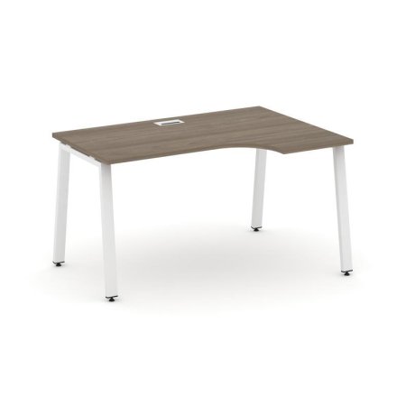 Стол рабочий эргономичный SN-6A.SPA-012(R) (1580х700/980х750) (Вяз Благородный/Металл Белый)