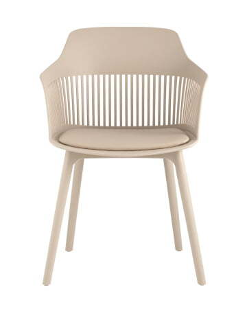 Стул Crocus с подушкой бежевый (Стул пластиковый Crocus бежевый)