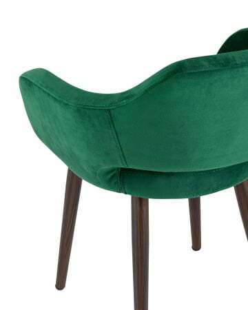 Стул с подлокотниками Саймон велюр темно-зеленый (Стул Саймон темно-зеленый)