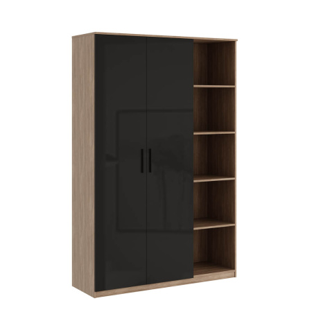 Гардероб с секцией, глянец AST33951521 (Дуб/черный)