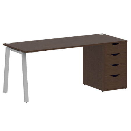 Стол письменный VR.SP-3-178.4.A 1780x720x750 (Венге Цаво/Серый Металл)