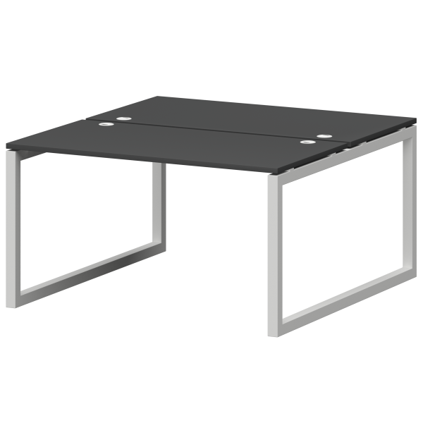 Бенч двойной на металлокаркасе Смарт СМС2-О-10К.149.Пр50 1000x1496x750 (Графит/Белый)
