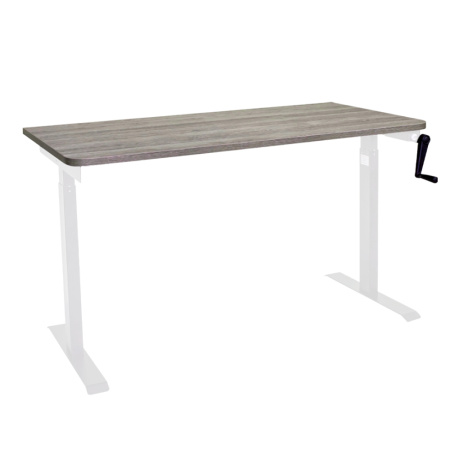 Стол c ручным приводом LA-T33-M1 (1400x600x725-1165) (Серо-бежевый дуб | Белый)