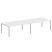 Переговорный стол 2 столешницы Metal System Style БП.ПРГ-2.5 3600x1235x750 (Дуб Наварра/Серый металл)