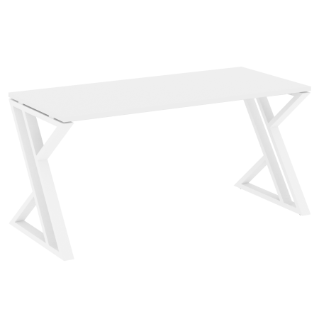 Стол рабочий VR.L-SRZ-4.7 1580x720x750 (Белый Бриллиант/Белый металл)