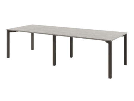 Стол для переговоров на металлокаркасе Solution D-102 2800x1000x750 (Бетон/ТрюфельКоричневый)