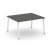 Стол переговорный SN-5A.SPRG-032.3 (1180х1180х750) (Тиквуд Светлый/Металл Антрацит)