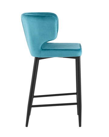 Стул полубарный Матео велюр темно-бирюзовый (Стул полубарный Матео темно-бирюзовый)