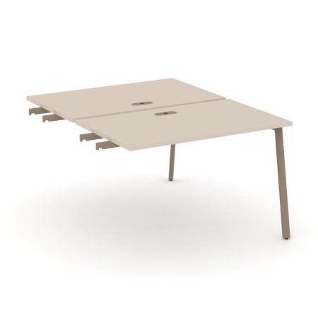 Двойной стол приставка к опорным тумбам ES.D.SPR-2-LP (1180х1500х750) (Капучино/Металл Латте)
