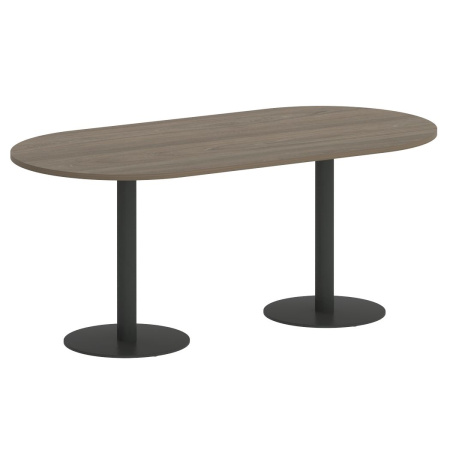 Стол овальный VR.SP-5-180.1 1800x900x750 (Вяз благородный/Антрацит Металл)