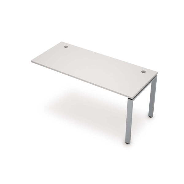 6МБК.6177 Линейная бенч-система, конечный модуль (1000x700x750) (Белый/Алюминий матовый)