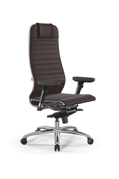 Кресло для руководителя Метта Samurai L1-3D - Infinity /Uc02/Nc02/D13P(M06.B31.G04.W03) (Темно-коричневый)