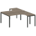 Рабочая станция криволинейная Metal System Style БП.РАС-СА-2.4 1600x2435x750 (Дуб Наварра/Серый металл)