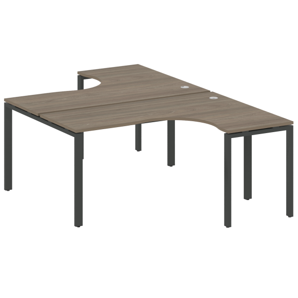 Рабочая станция криволинейная Metal System Style БП.РАС-СА-2.4 1600x2435x750 (Вяз/Антрацит металл)