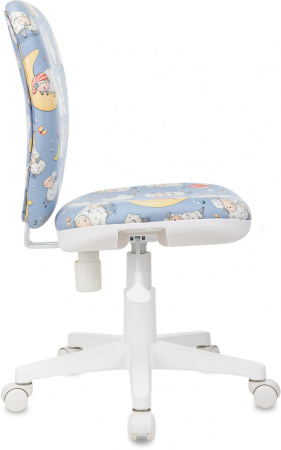 Кресло детское KD-W10 голубой овечки крестов. пластик пластик белый (Голубой)