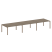 Переговорный стол 3 столешницы Metal System Style БП.ПРГ-3.4 4800x1235x750 (Дуб Наварра/Серый металл)